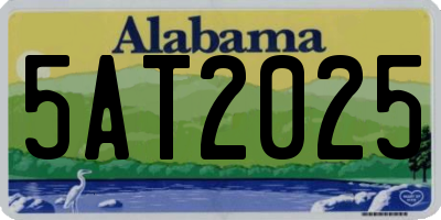 AL license plate 5AT2025