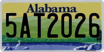 AL license plate 5AT2026