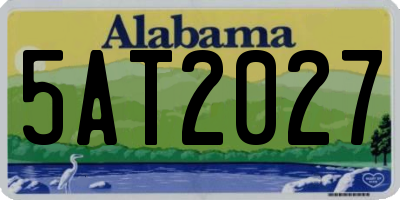 AL license plate 5AT2027