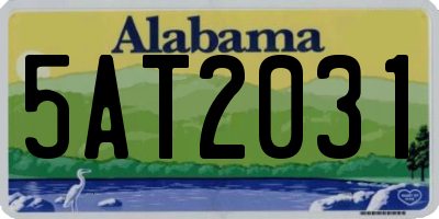 AL license plate 5AT2031