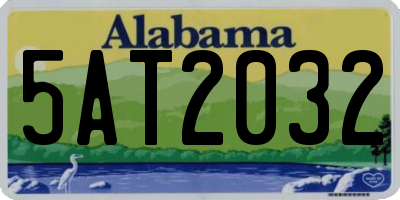 AL license plate 5AT2032