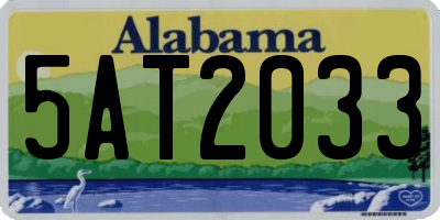 AL license plate 5AT2033