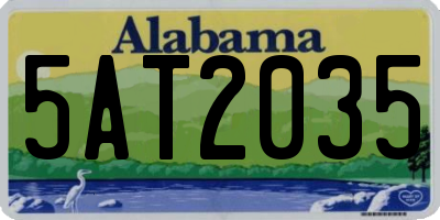 AL license plate 5AT2035