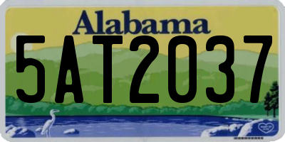 AL license plate 5AT2037