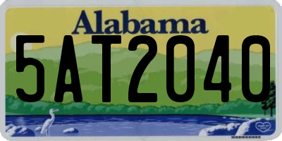 AL license plate 5AT2040