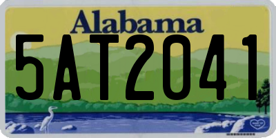 AL license plate 5AT2041