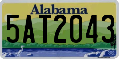 AL license plate 5AT2043