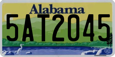 AL license plate 5AT2045