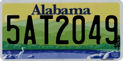 AL license plate 5AT2049