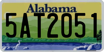 AL license plate 5AT2051