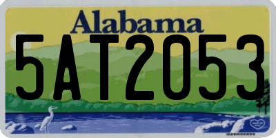 AL license plate 5AT2053