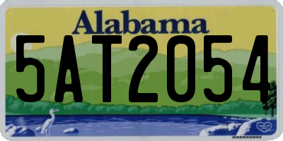 AL license plate 5AT2054