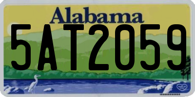 AL license plate 5AT2059