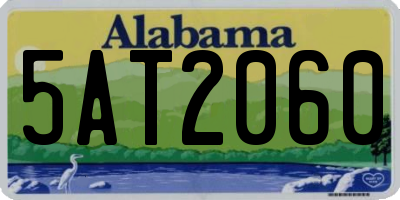 AL license plate 5AT2060