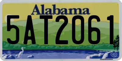 AL license plate 5AT2061