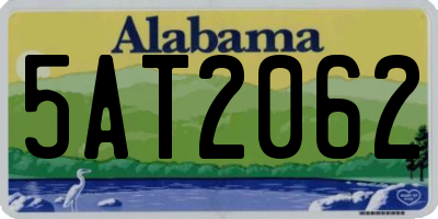 AL license plate 5AT2062