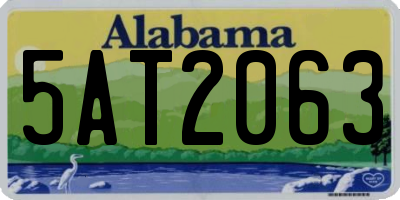 AL license plate 5AT2063