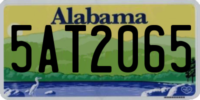 AL license plate 5AT2065