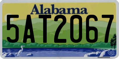 AL license plate 5AT2067