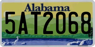 AL license plate 5AT2068