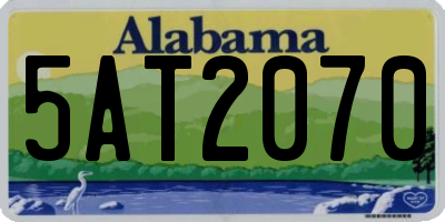 AL license plate 5AT2070