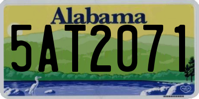 AL license plate 5AT2071