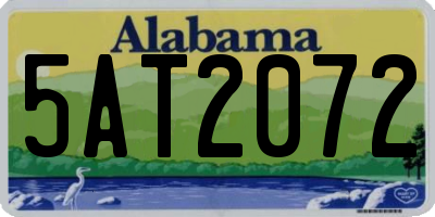 AL license plate 5AT2072