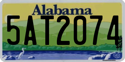 AL license plate 5AT2074