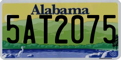 AL license plate 5AT2075