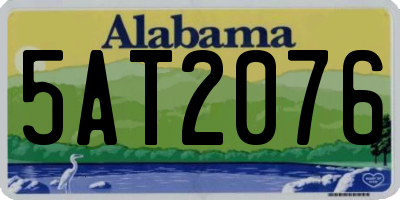 AL license plate 5AT2076