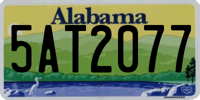 AL license plate 5AT2077