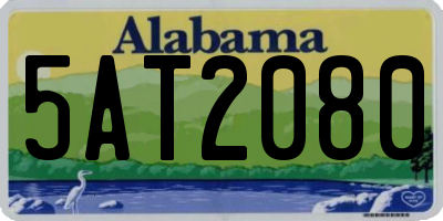 AL license plate 5AT2080