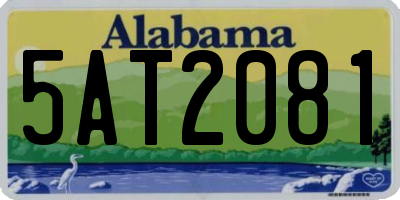 AL license plate 5AT2081