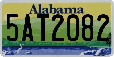 AL license plate 5AT2082