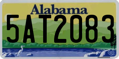 AL license plate 5AT2083