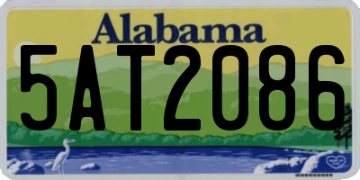 AL license plate 5AT2086