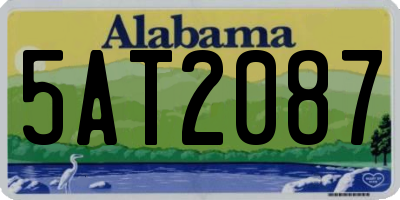 AL license plate 5AT2087
