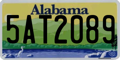 AL license plate 5AT2089
