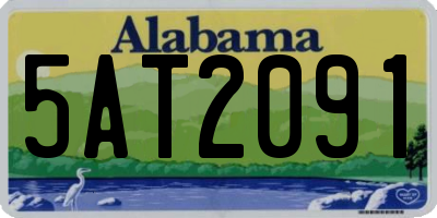 AL license plate 5AT2091