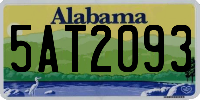 AL license plate 5AT2093