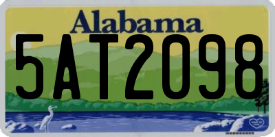 AL license plate 5AT2098