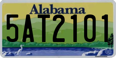 AL license plate 5AT2101
