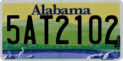 AL license plate 5AT2102