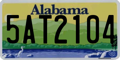 AL license plate 5AT2104
