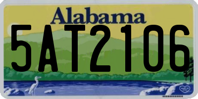 AL license plate 5AT2106