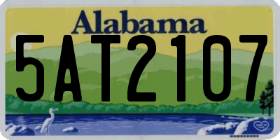 AL license plate 5AT2107