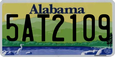AL license plate 5AT2109