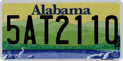 AL license plate 5AT2110