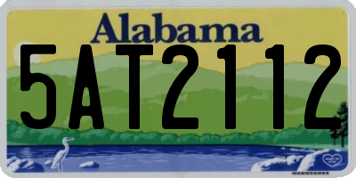 AL license plate 5AT2112