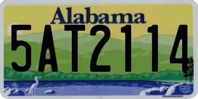 AL license plate 5AT2114